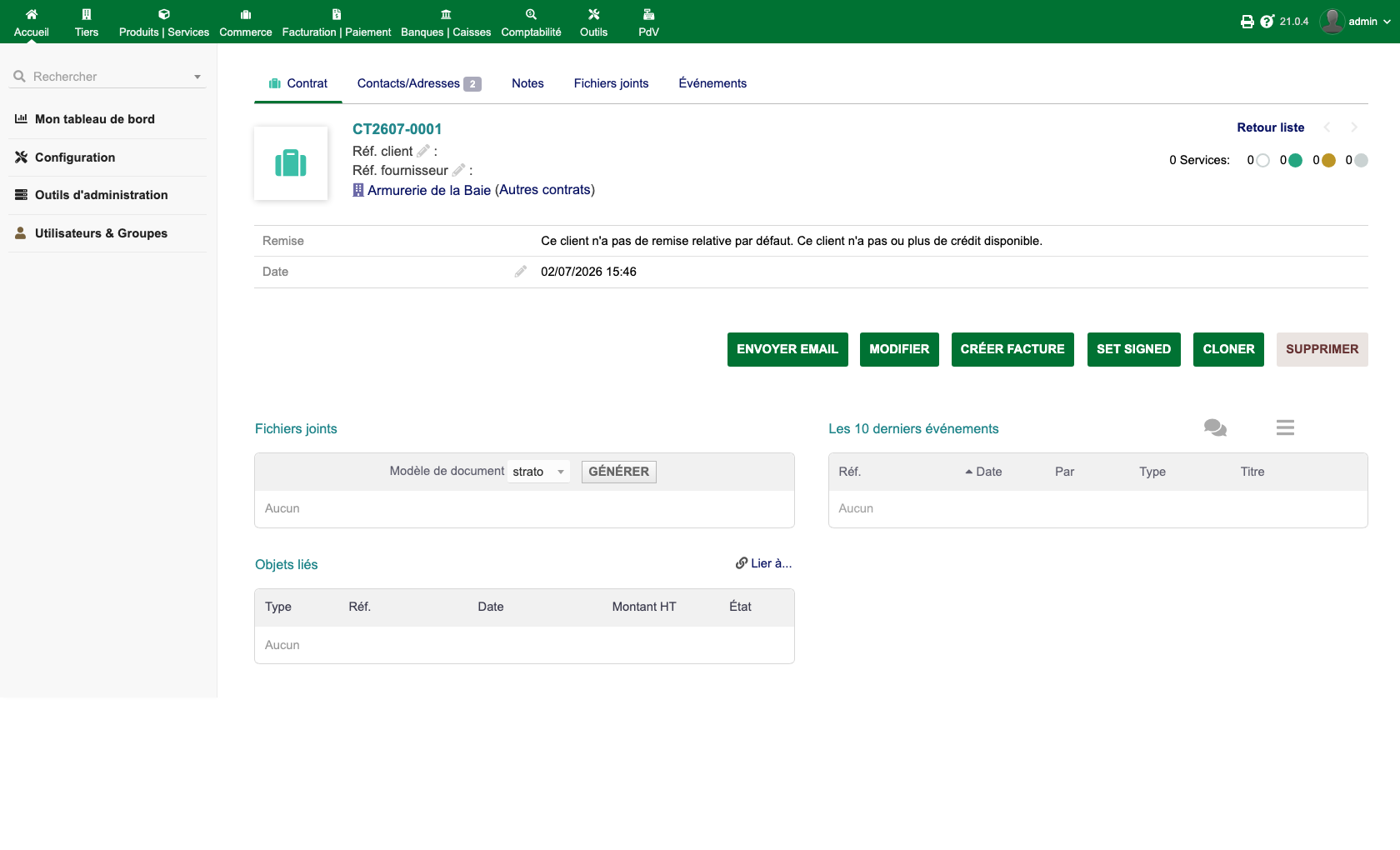 Contrat Dolibarr
