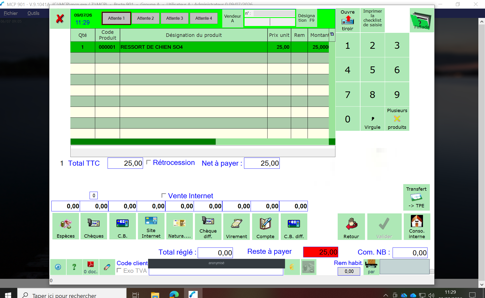 Caisse MCP