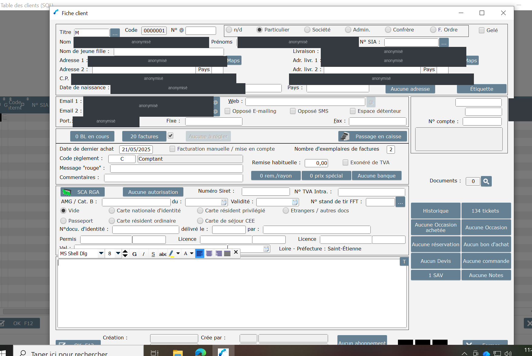 Fiche client MCP